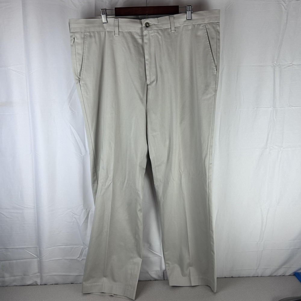 Ariat Performance Khaki Pants Mens 40x34 Beige Straight Fit Cotton Work Casual